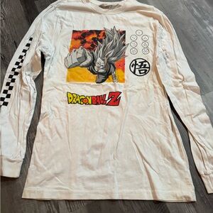 Dragon Ball Z White Graphic Long Sleeve Tee